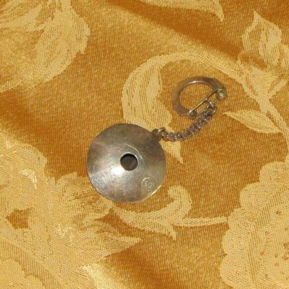 Vintage 925 Sombrero Keychain Sterling Silver Mexican Hat Key Ring Stamped - Picture 5 of 7